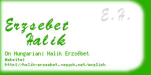 erzsebet halik business card